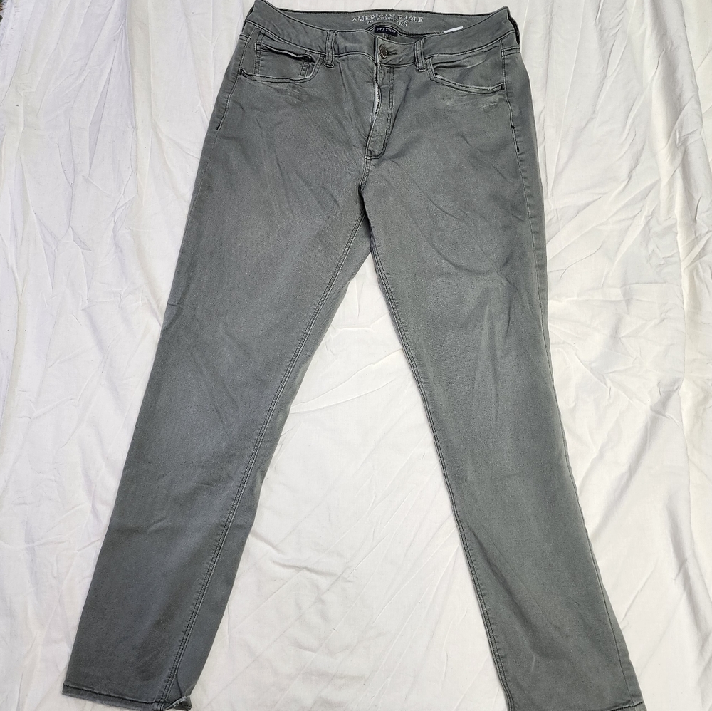 AEO Tomgirl Sage Green Twill Jeans